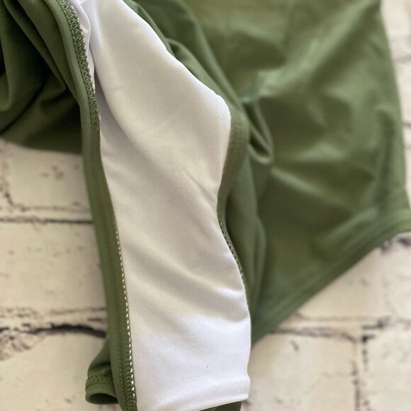 Upopby Womens Padded One Piece Tummy Control Swimsuit Olive Green Size 12‎ NWT - Picture 16 of 16
